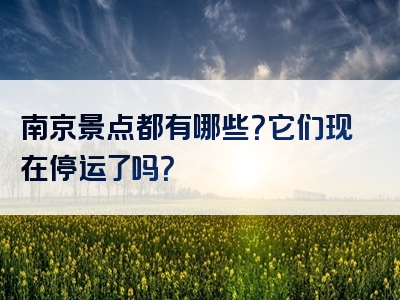 南京景点都有哪些？它们现在停运了吗？