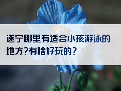 遂宁哪里有适合小孩游泳的地方？有啥好玩的？
