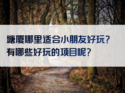 塘厦哪里适合小朋友好玩？有哪些好玩的项目呢？