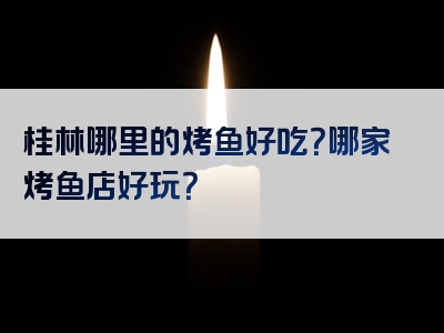 桂林哪里的烤鱼好吃？哪家烤鱼店好玩？