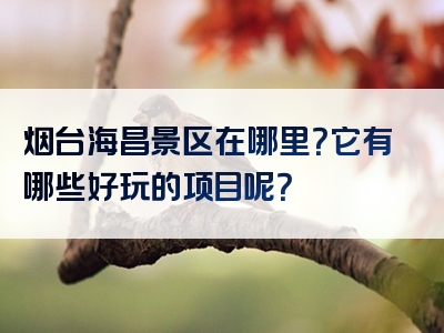 烟台海昌景区在哪里？它有哪些好玩的项目呢？