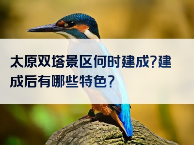 太原双塔景区何时建成？建成后有哪些特色？