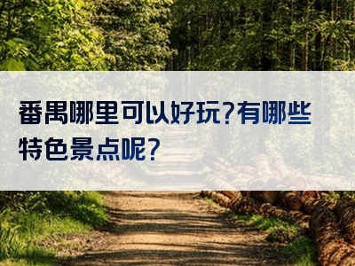 番禺哪里可以好玩？有哪些特色景点呢？