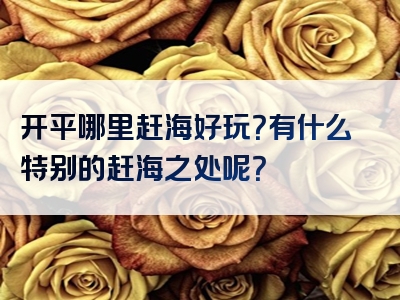 开平哪里赶海好玩？有什么特别的赶海之处呢？