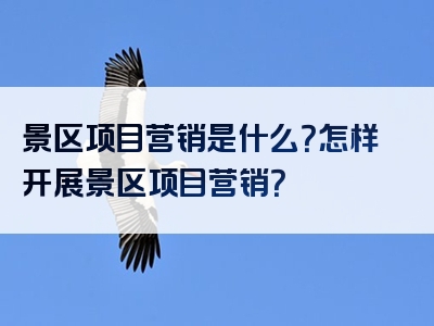 景区项目营销是什么？怎样开展景区项目营销？