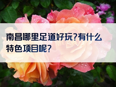 南昌哪里足道好玩？有什么特色项目呢？