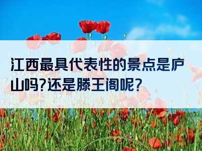江西最具代表性的景点是庐山吗？还是滕王阁呢？