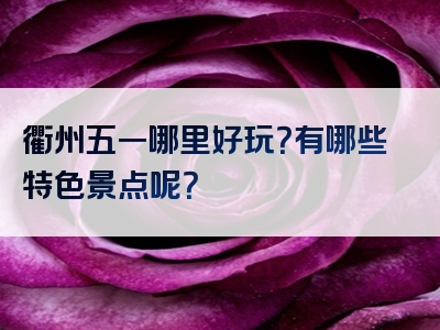 衢州五一哪里好玩？有哪些特色景点呢？
