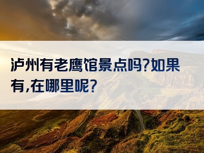 泸州有老鹰馆景点吗？如果有，在哪里呢？