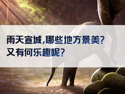 雨天宣城，哪些地方景美？又有何乐趣呢？