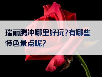 瑞丽腾冲哪里好玩？有哪些特色景点呢？