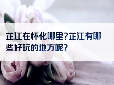 芷江在怀化哪里？芷江有哪些好玩的地方呢？