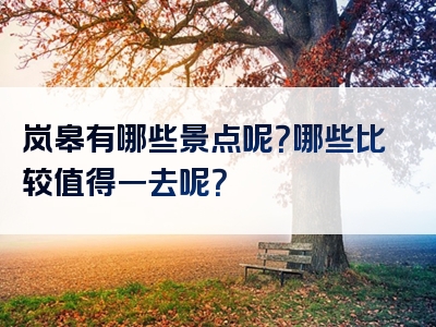 岚皋有哪些景点呢？哪些比较值得一去呢？