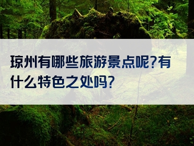 琼州有哪些旅游景点呢？有什么特色之处吗？