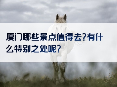 厦门哪些景点值得去？有什么特别之处呢？
