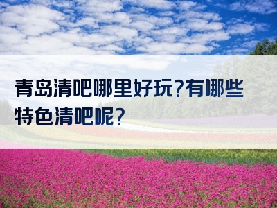 青岛清吧哪里好玩？有哪些特色清吧呢？