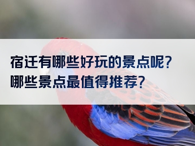 宿迁有哪些好玩的景点呢？哪些景点最值得推荐？