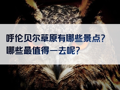 呼伦贝尔草原有哪些景点？哪些最值得一去呢？