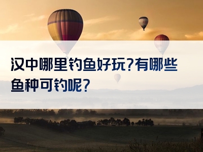 汉中哪里钓鱼好玩？有哪些鱼种可钓呢？