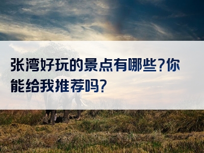 张湾好玩的景点有哪些？你能给我推荐吗？