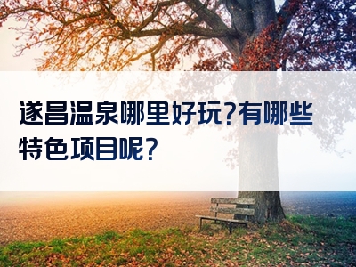 遂昌温泉哪里好玩？有哪些特色项目呢？