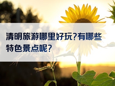 清明旅游哪里好玩？有哪些特色景点呢？