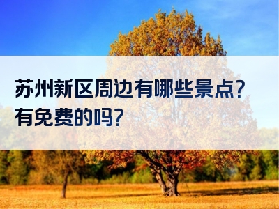 苏州新区周边有哪些景点？有免费的吗？