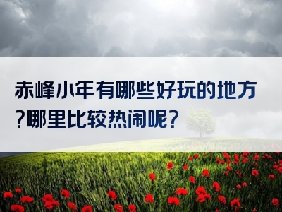 赤峰小年有哪些好玩的地方？哪里比较热闹呢？