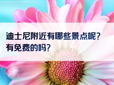 迪士尼附近有哪些景点呢？有免费的吗？
