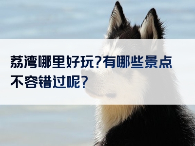 荔湾哪里好玩？有哪些景点不容错过呢？