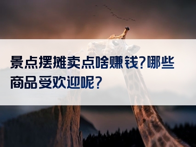 景点摆摊卖点啥赚钱？哪些商品受欢迎呢？