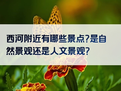 西河附近有哪些景点？是自然景观还是人文景观？