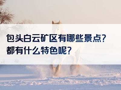 包头白云矿区有哪些景点？都有什么特色呢？