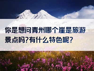 你是想问青州哪个崖是旅游景点吗？有什么特色呢？