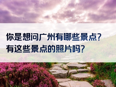 你是想问广州有哪些景点？有这些景点的照片吗？