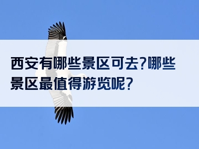西安有哪些景区可去？哪些景区最值得游览呢？