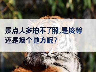 景点人多拍不了照，是该等还是换个地方呢？