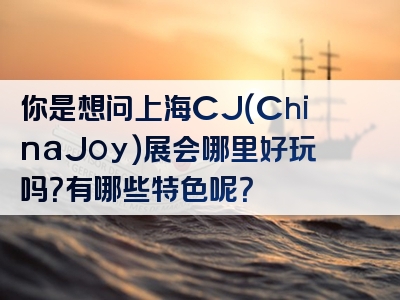 你是想问上海CJ（ChinaJoy）展会哪里好玩吗？有哪些特色呢？