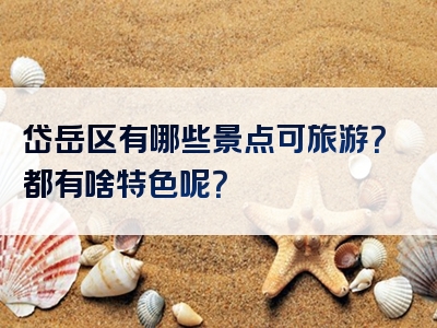 岱岳区有哪些景点可旅游？都有啥特色呢？
