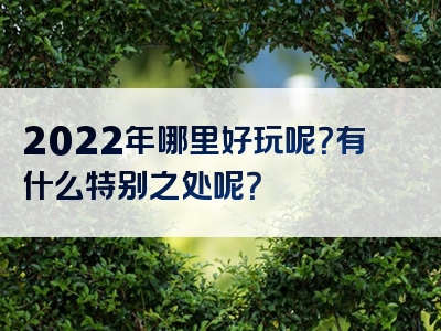 2022年哪里好玩呢？有什么特别之处呢？