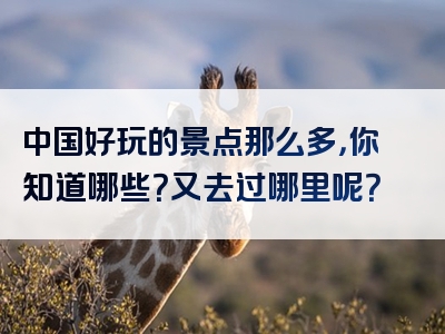 中国好玩的景点那么多，你知道哪些？又去过哪里呢？