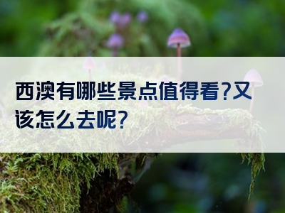 西澳有哪些景点值得看？又该怎么去呢？