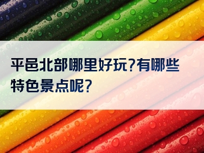 平邑北部哪里好玩？有哪些特色景点呢？