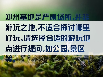 郑州墓地是严肃场所，并非游玩之地，不适合探讨哪里好玩。请选择合适的游玩地点进行提问，如公园、景区等。