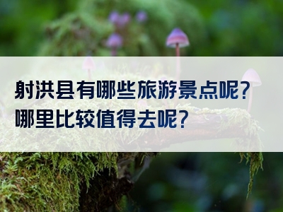 射洪县有哪些旅游景点呢？哪里比较值得去呢？