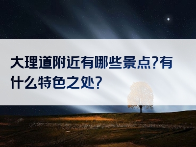 大理道附近有哪些景点？有什么特色之处？