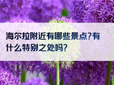 海尔拉附近有哪些景点？有什么特别之处吗？