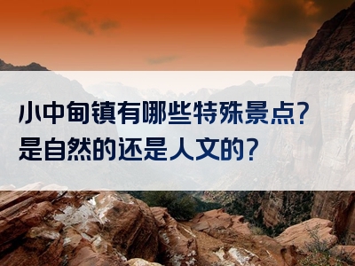 小中甸镇有哪些特殊景点？是自然的还是人文的？