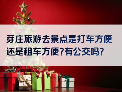 芽庄旅游去景点是打车方便还是租车方便？有公交吗？