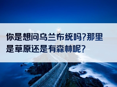 你是想问乌兰布统吗？那里是草原还是有森林呢？